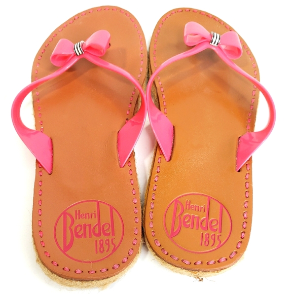 Henri Bendel Pink Jelly Thong Sandal Size 7 - Picture 2 of 7